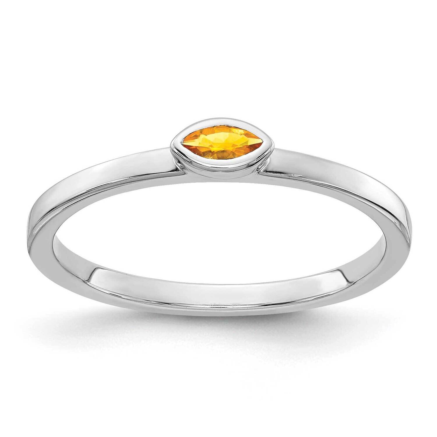 Citrine Ring 14k White Gold RM4327-CI-W, MPN: RM4327-CI-W, 883957564852