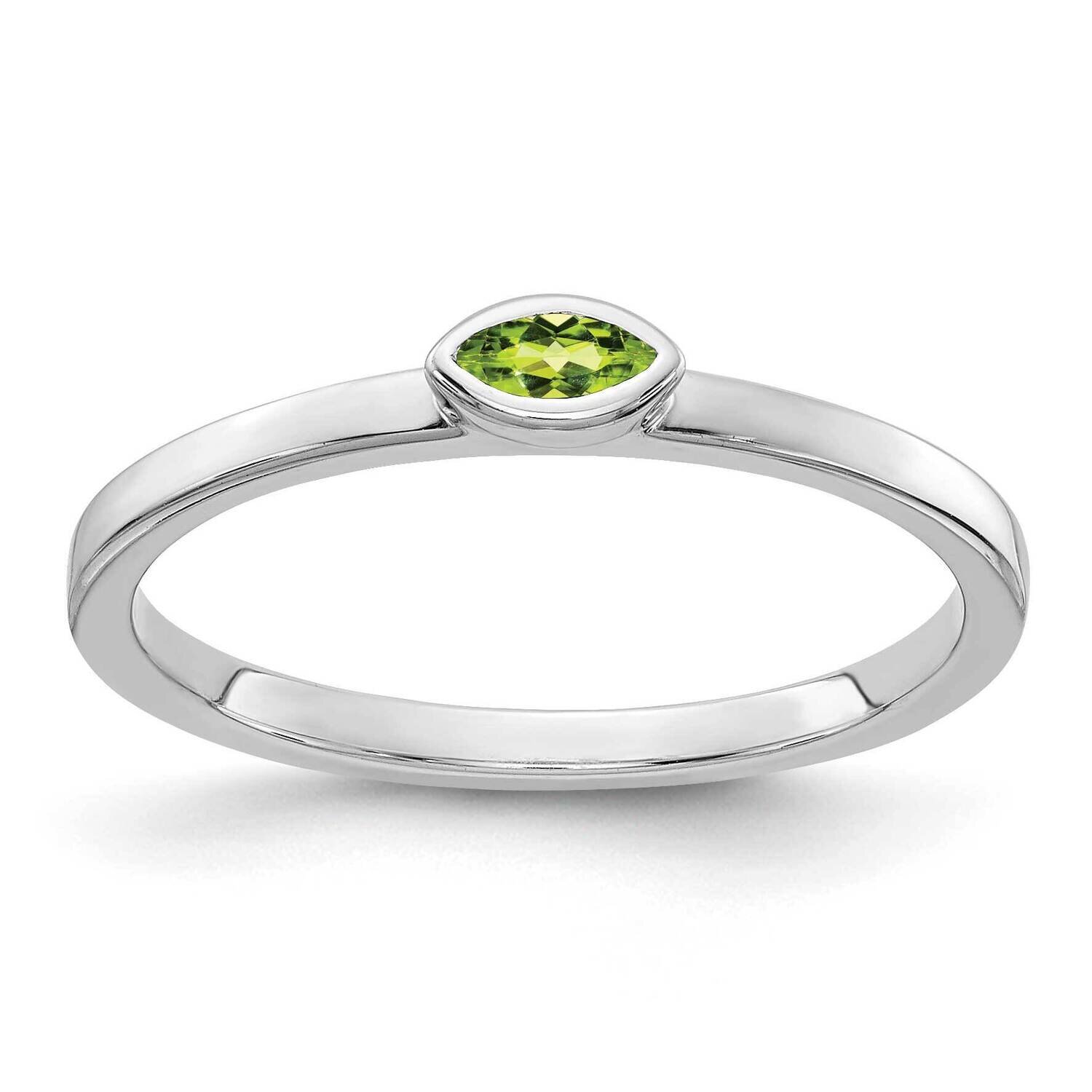 Peridot Ring 14k White Gold RM4327-PE-W, MPN: RM4327-PE-W, 883957312453
