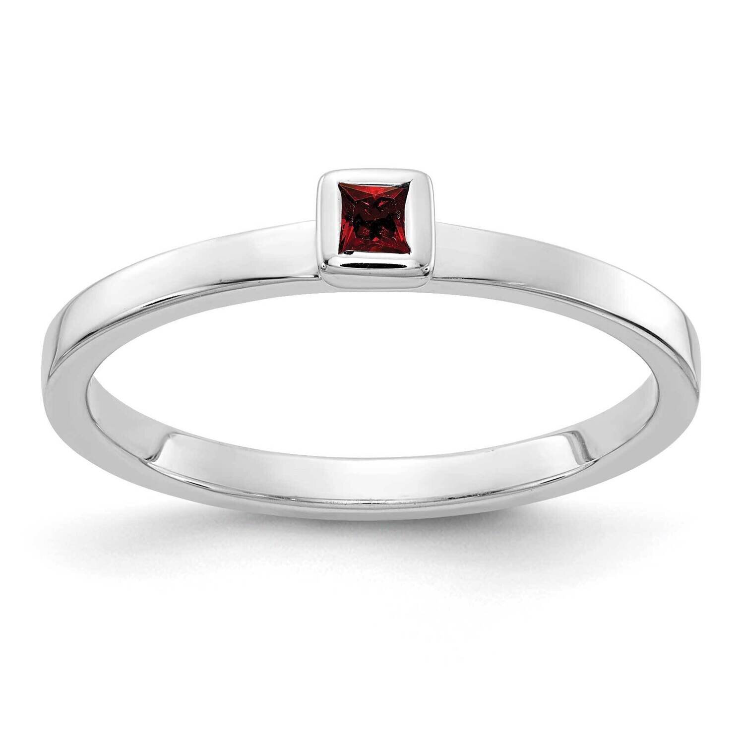 Garnet Ring 14k White Gold RM4328-GA-W