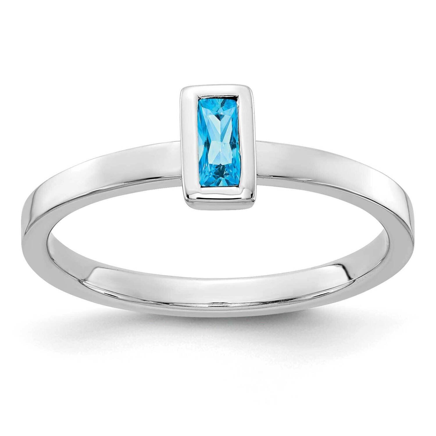 Blue Topaz Ring 14k White Gold RM4329-BT-W, MPN: RM4329-BT-W, 883957565125