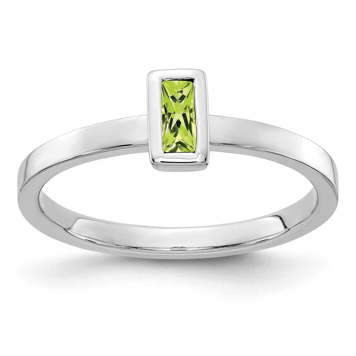 Peridot Ring 14k White Gold RM4329-PE-W, MPN: RM4329-PE-W, 883957565392