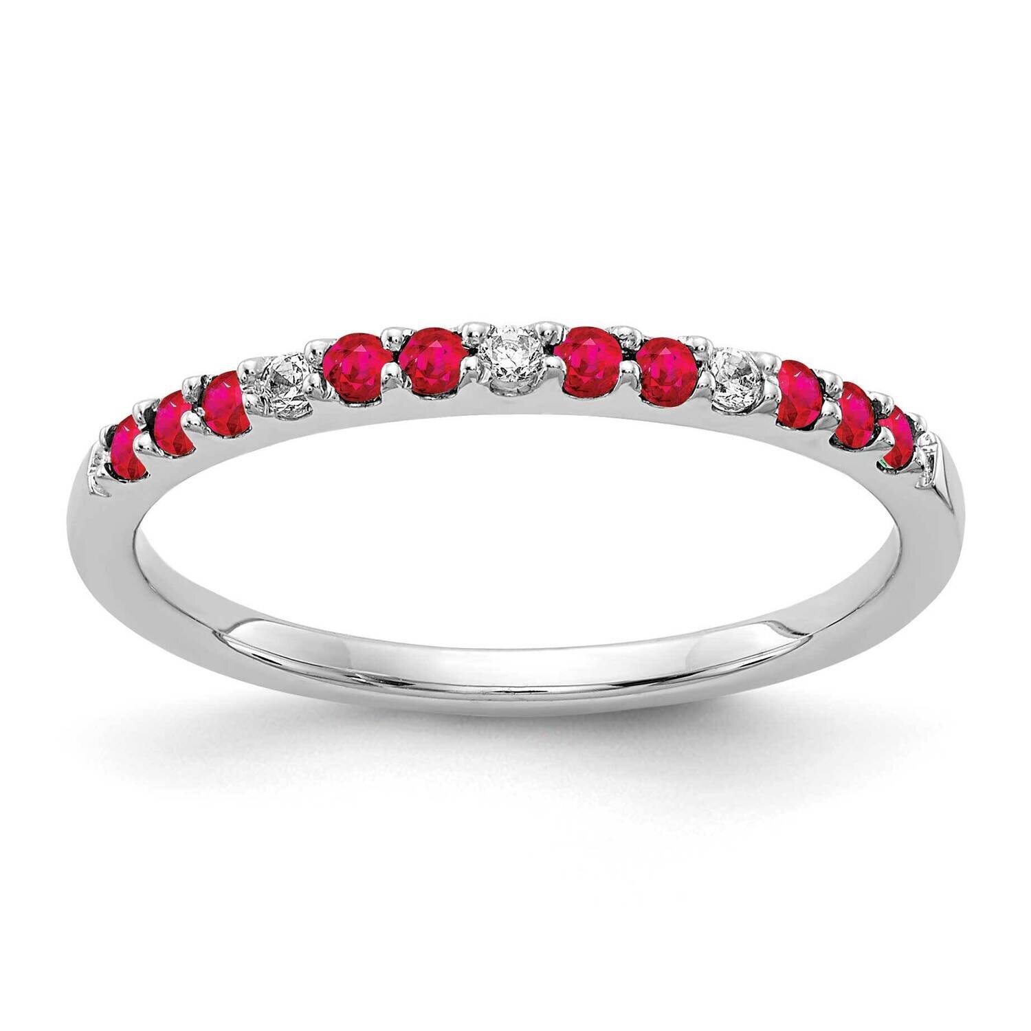 Diamond and Ruby Ring 14k White Gold RM5737-RU-005-WA, MPN: RM5737-RU-005-WA, 883957756721