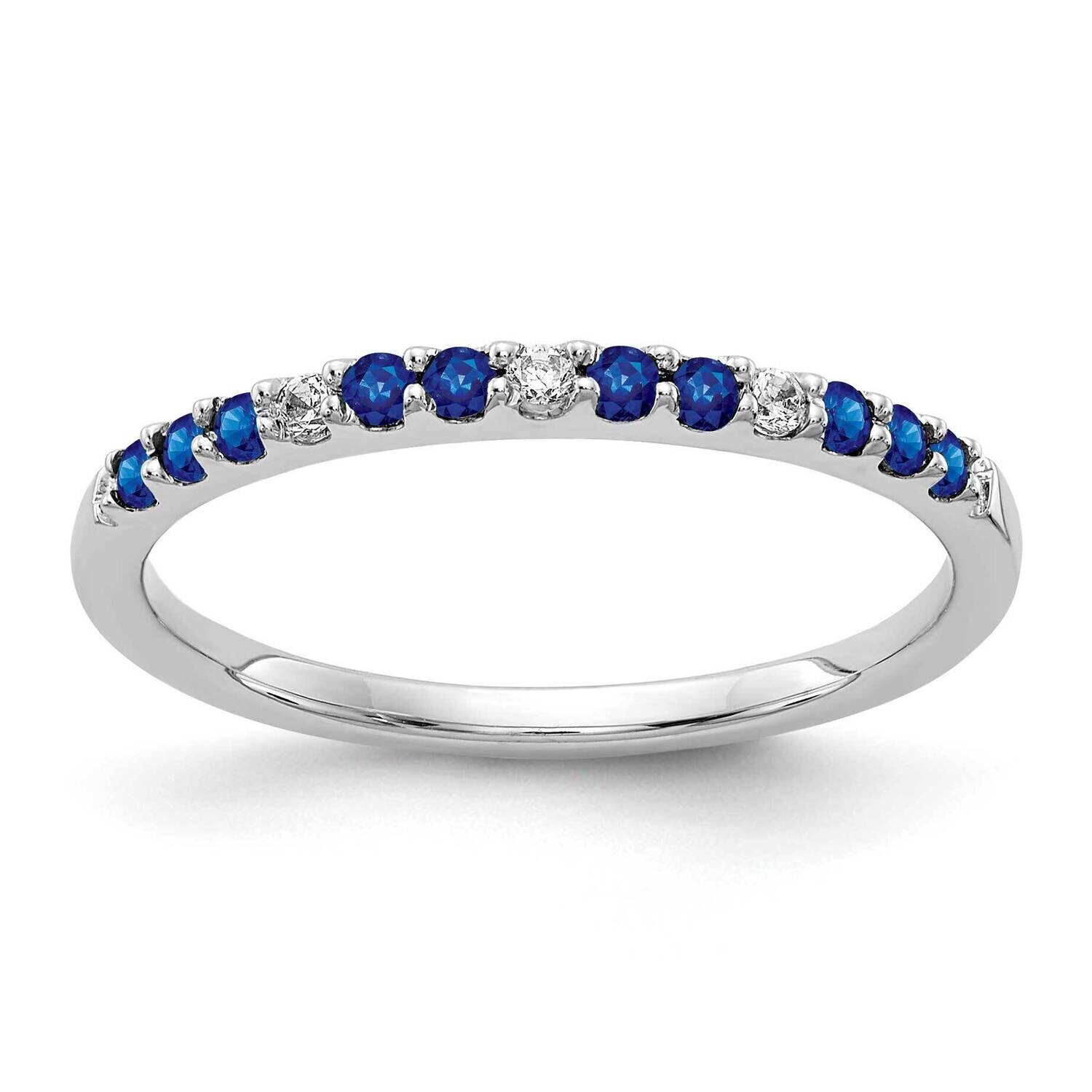 Diamond and Sapphire Ring 14k White Gold RM5737-SA-005-WA