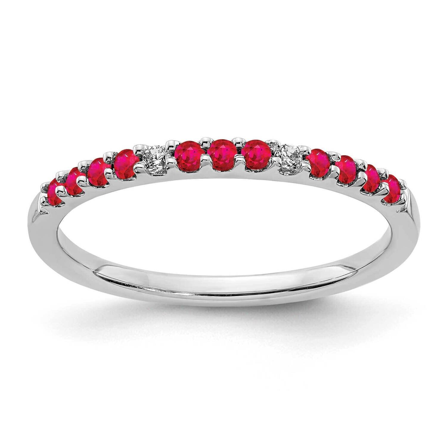Ruby Ring 14k White Gold Diamond RM5738-RU-003-WA, MPN: RM5738-RU-003-WA, 883957719252