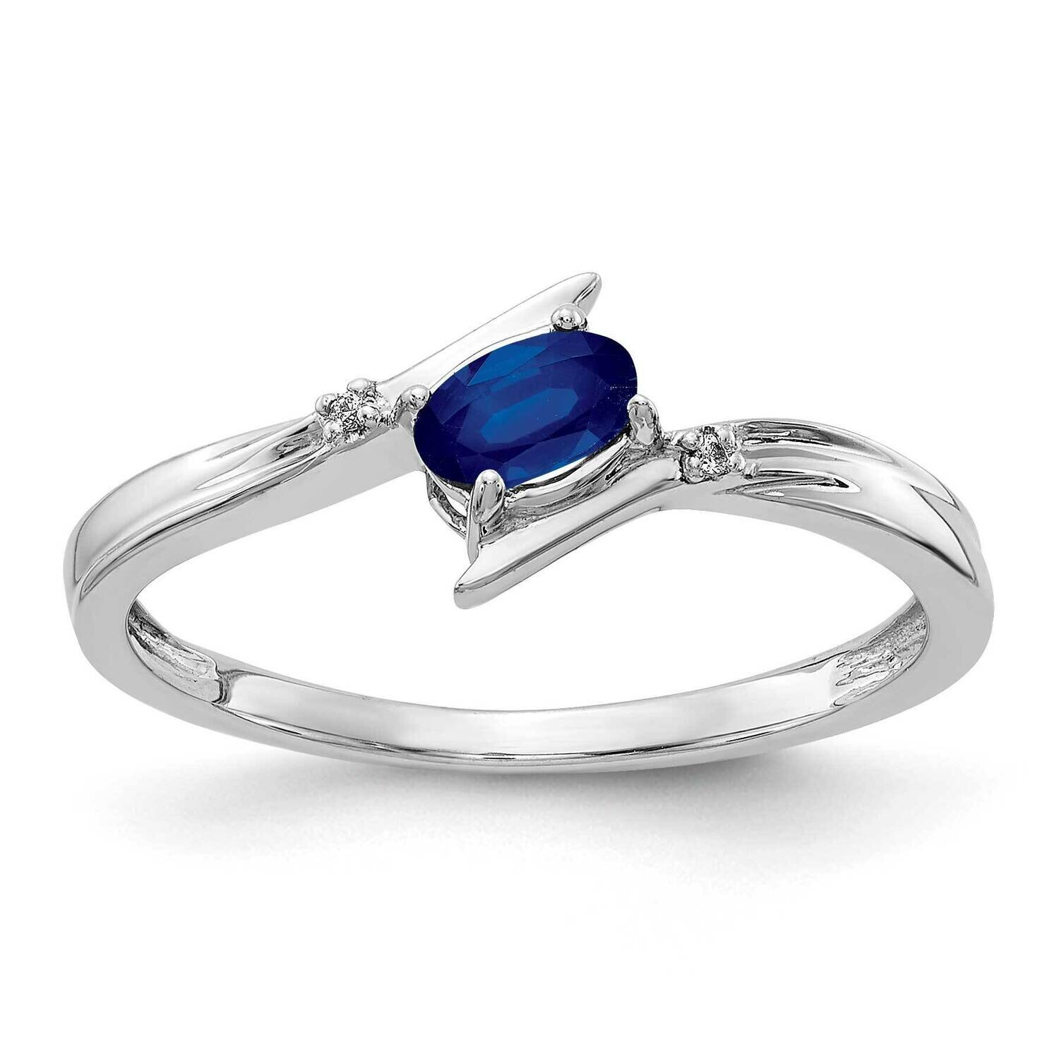 Polished Diamond Blue Sapphire Ring 14k White Gold RM5740-SA-001-WA, MPN: RM5740-SA-001-WA, 8839575…