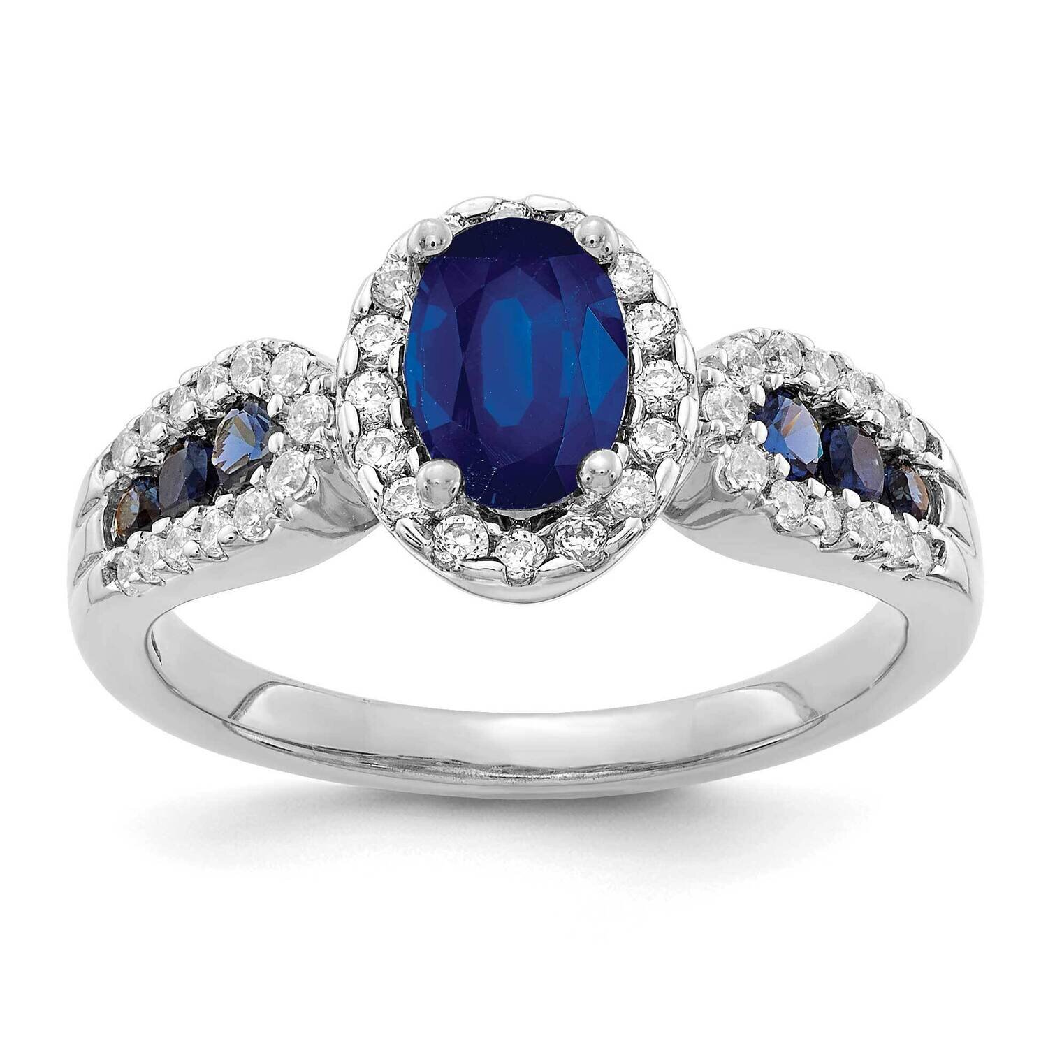 Sapphire Ring 14k White Gold Diamond RM5745-SA-033-WA, MPN: RM5745-SA-033-WA, 883957453941