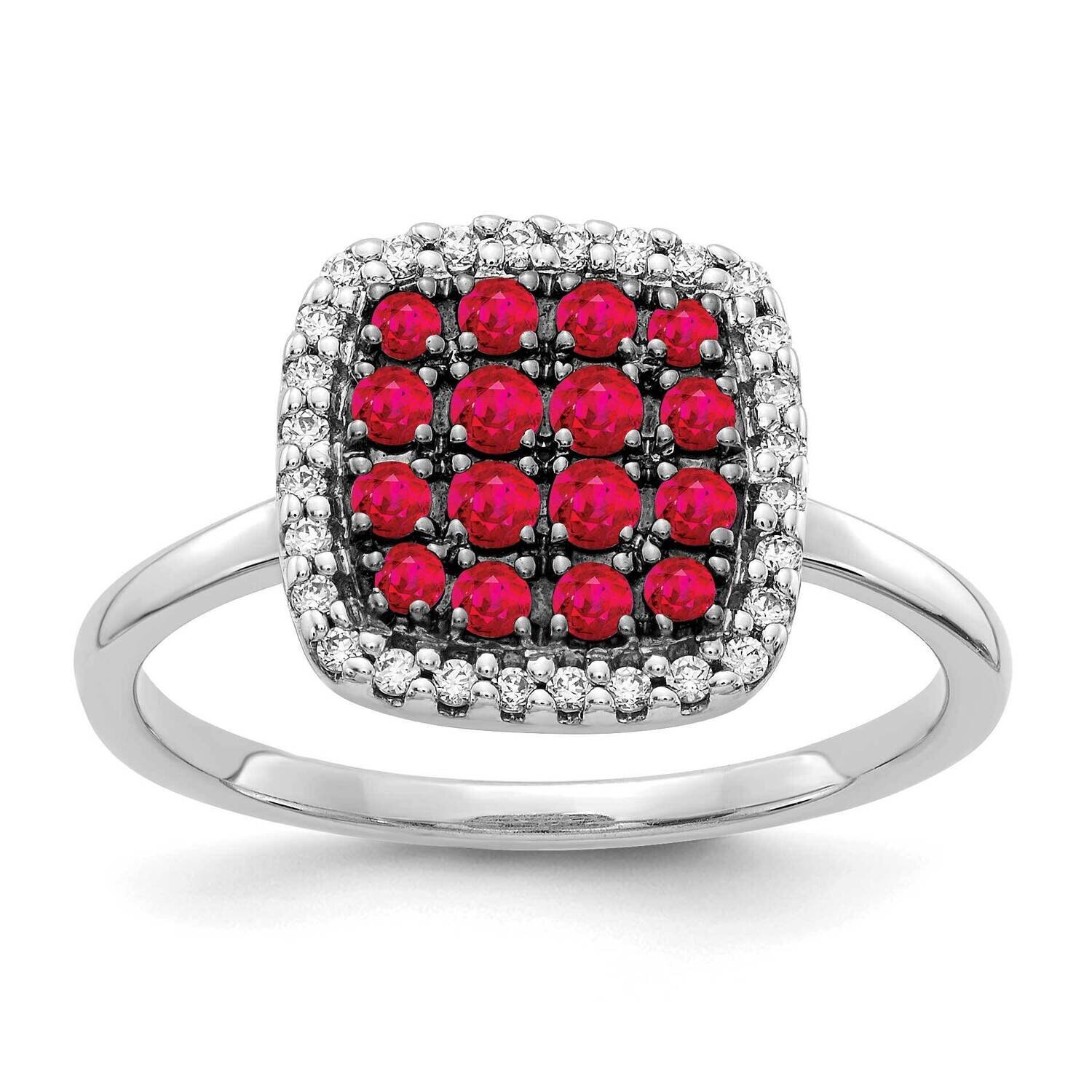 Ruby Ring 14k White Gold Diamond RM5746-RU-016-WA, MPN: RM5746-RU-016-WA, 883957476957