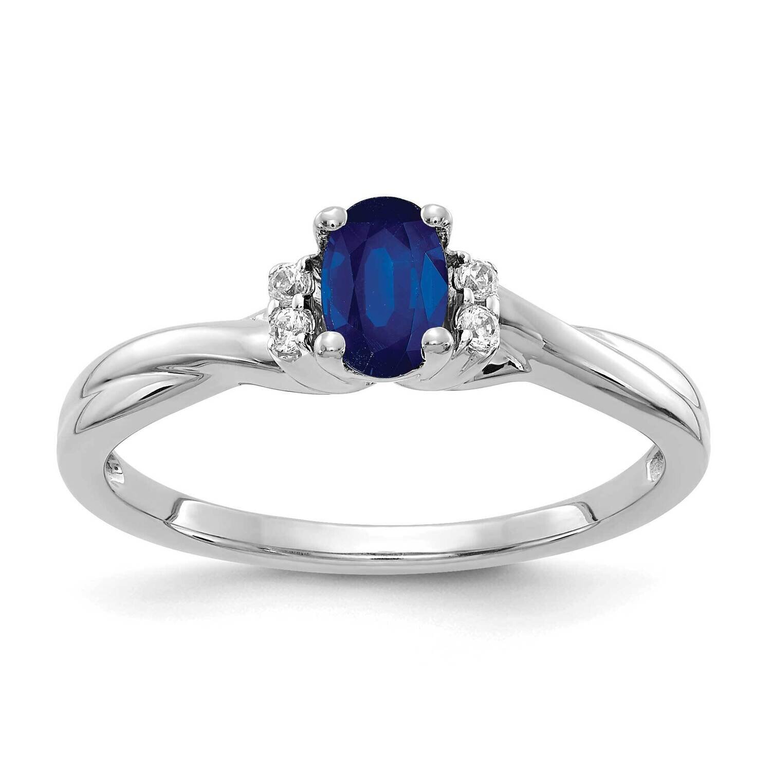 Sapphire Ring 14k White Gold Diamond RM5749-SA-005-WA