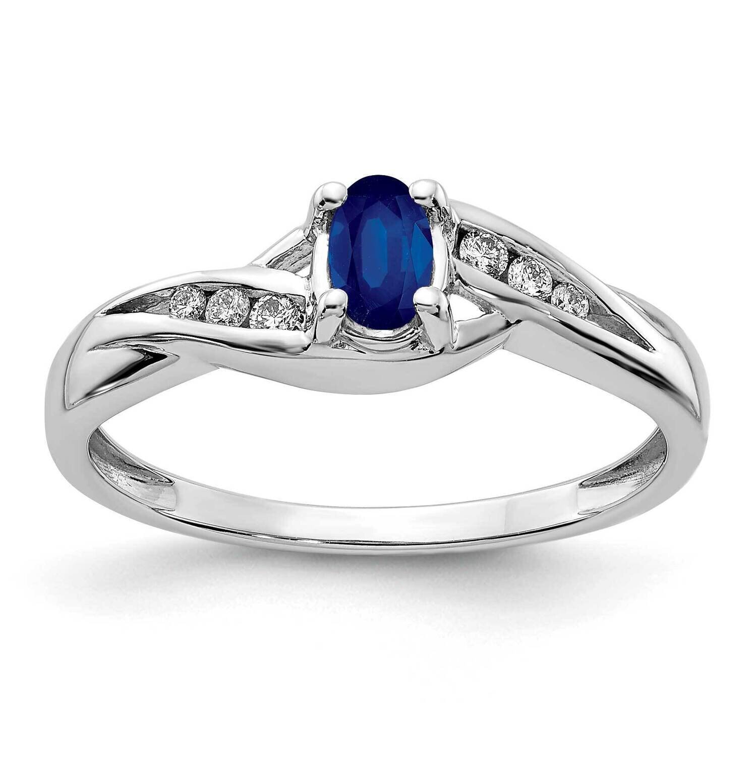 Sapphire Diamond Ring 14k White Gold RM5751-SA-008-WA, MPN: RM5751-SA-008-WA, 883957756745