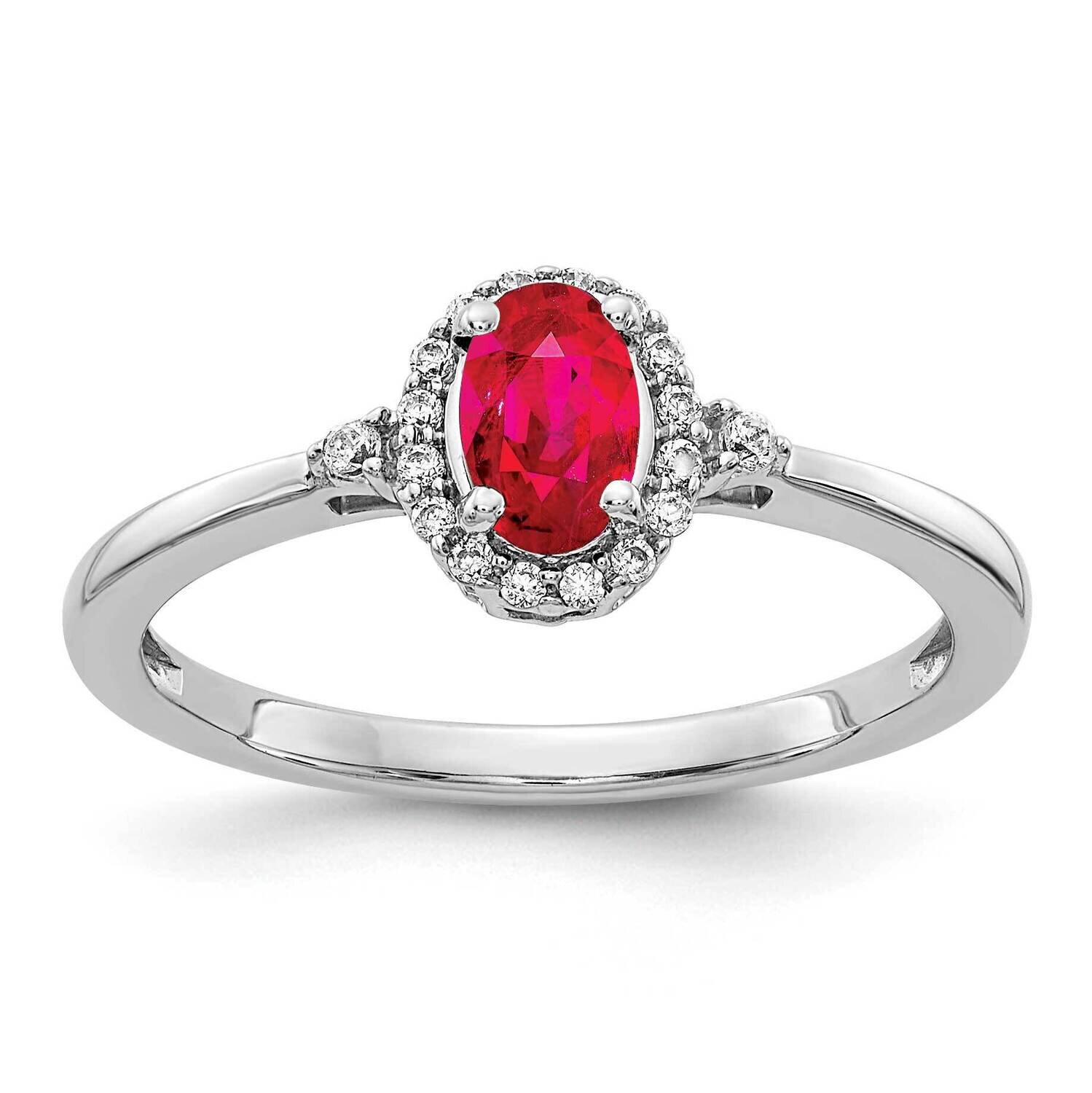 Ruby and Diamond Ring 14k White Gold RM5756-RU-010-WA