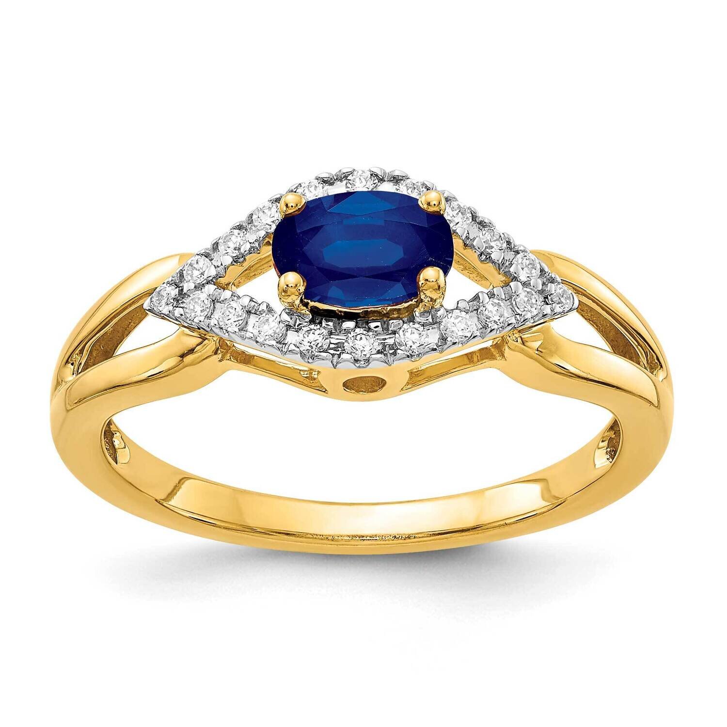 Sapphire Ring 14k Gold Diamond RM5760-SA-013-YA