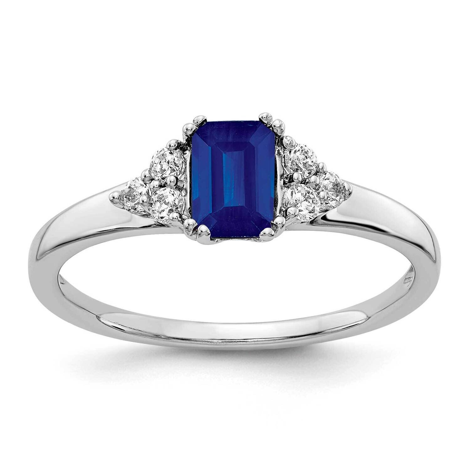 Sapphire Ring 14k White Gold Diamond RM5767-SA-016-WA, MPN: RM5767-SA-016-WA, 883957453972