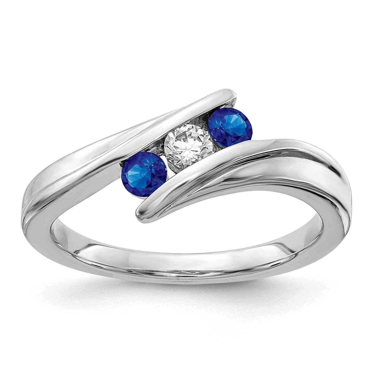 Sapphire &amp; Diamond Ring 14k White Gold RM5768-SA-033-WA, MPN: RM5768-SA-033-WA, 883957720135