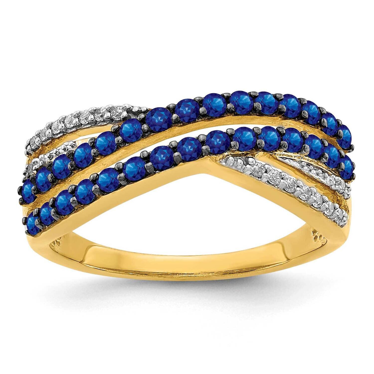 Sapphire Diamond Ring 14k Gold RM5770-SA-008-YA, MPN: RM5770-SA-008-YA, 883957756783