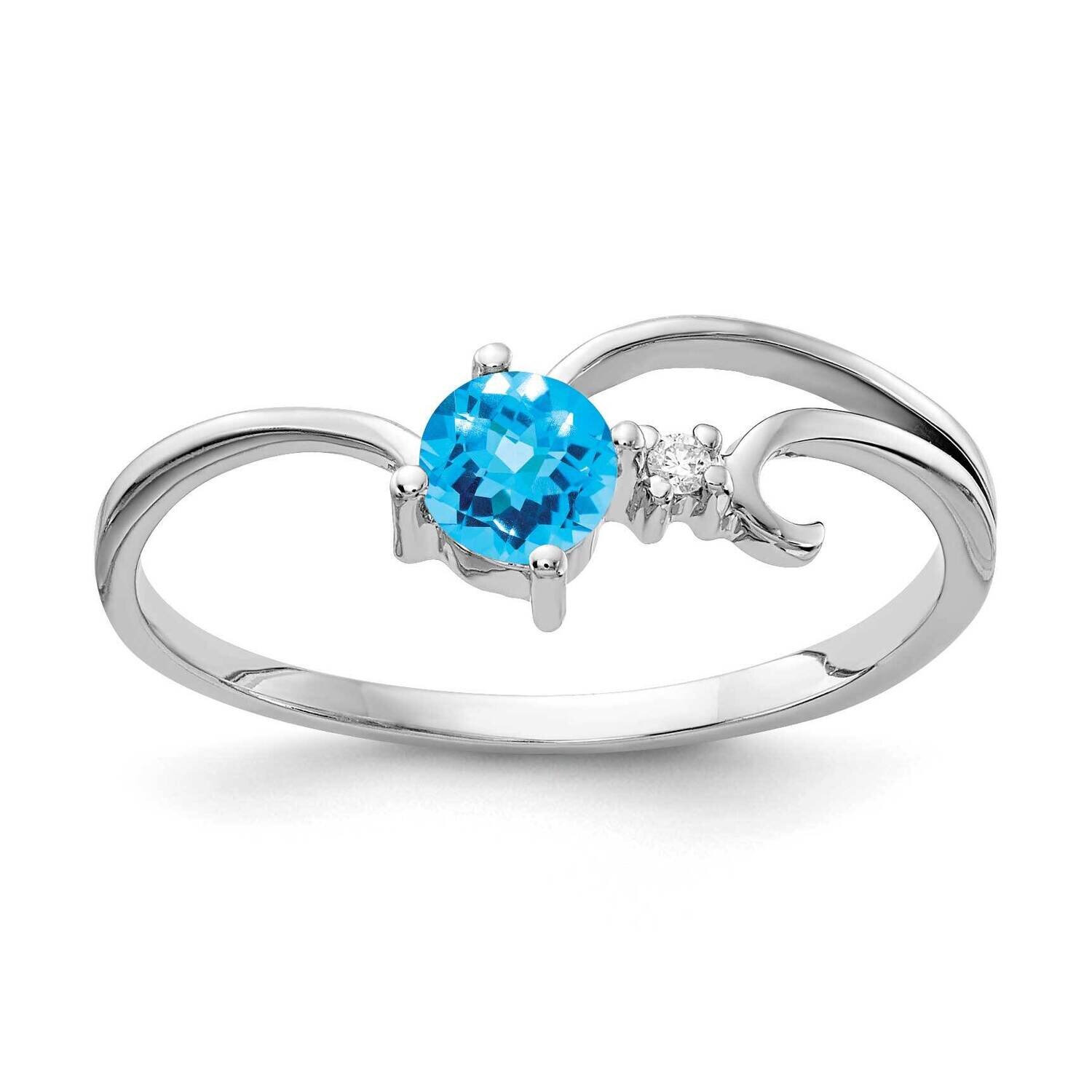 White Topaz AA Diamond Ring 14k White Gold X9705BC/AA, MPN: X9705BC/AA, 883957580722