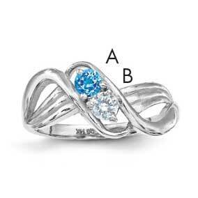 Family Jewelry Ring Sterling Silver Rhodium-plated XMR12/2SS-5, MPN: XMR12/2SS-5, 883957863382