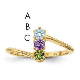 Genuine 3 Stone Mother&#39;s Ring 14k Gold XMR15/3GY, MPN: XMR15/3GY, 883957152103