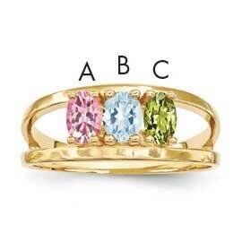 Genuine 3 Stone Mother&#39;s Ring 14k Gold XMR2/3GY, MPN: XMR2/3GY, 883957152745