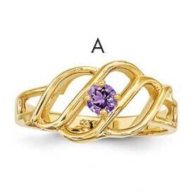 2.5mm Synthetic Family Jewelry Ring 14k Gold XMR5/1SY, MPN: XMR5/1SY, 883957161129