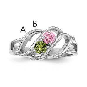 Family Jewelry Ring Sterling Silver Rhodium-plated XMR5/2SS-10, MPN: XMR5/2SS-10, 883957866901