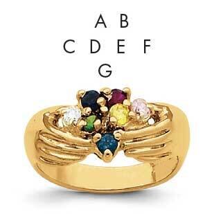 7 Genuine Stone Family Ring 14k Gold XMR51/7GY, MPN: XMR51/7GY, 883957161433