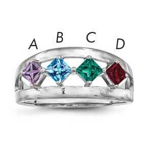 Synthetic Family Jewelry Ring Sterling Silver Rhodium-plated XMR63/4SS-10, MPN: XMR63/4SS-10, 88395…