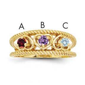 Synthetic Family Jewelry Ring 14k Gold XMR65/3SY, MPN: XMR65/3SY, 883957868523