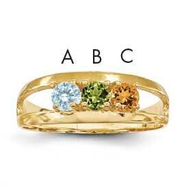 Genuine 3 Stone Mother&#39;s Ring 14k Gold XMR7/3GY, MPN: XMR7/3GY, 883957161853