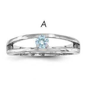 3mm Synthetic Family Jewelry Ring Sterling Silver Rhodium-plated XMR71/1SS-10, MPN: XMR71/1SS-10, 8…