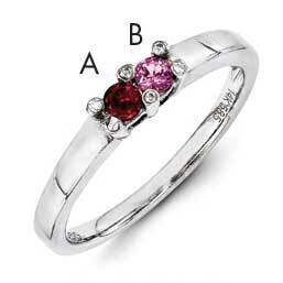 Family Jewelry Genuine Stone &amp; Diamond Set Ring 14k White Gold XMRW31/2GY, MPN: XMRW31/2GY, 8839571…