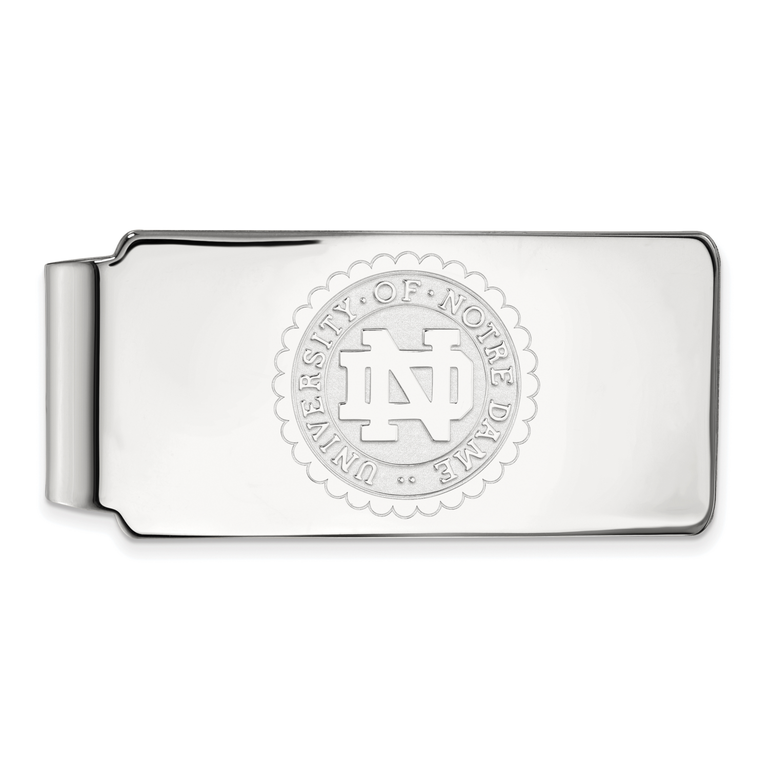University of Notre Dame Crest Money Clip 10k White Gold 1W070UND