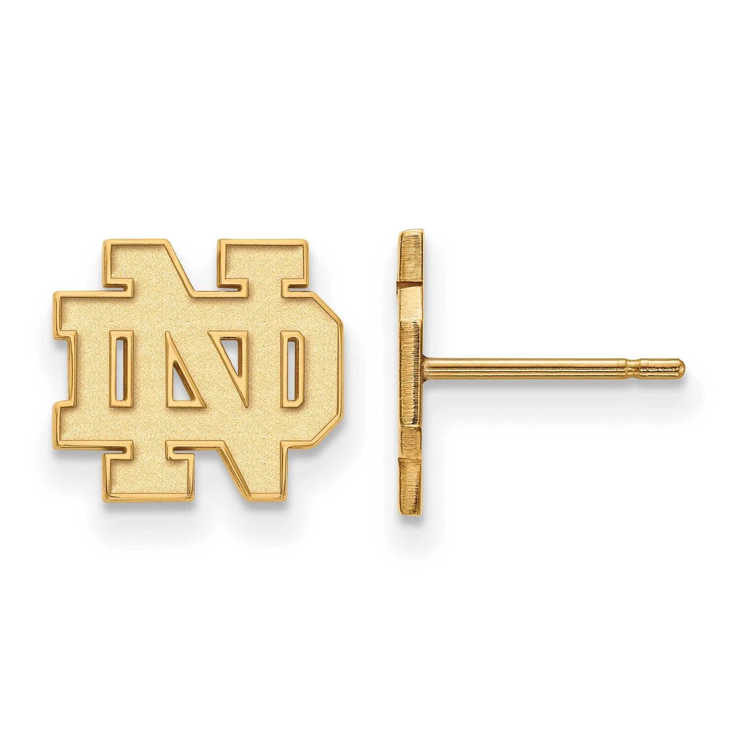 University of Notre Dame x-Small Post Earring 10k Yellow Gold 1Y008UND