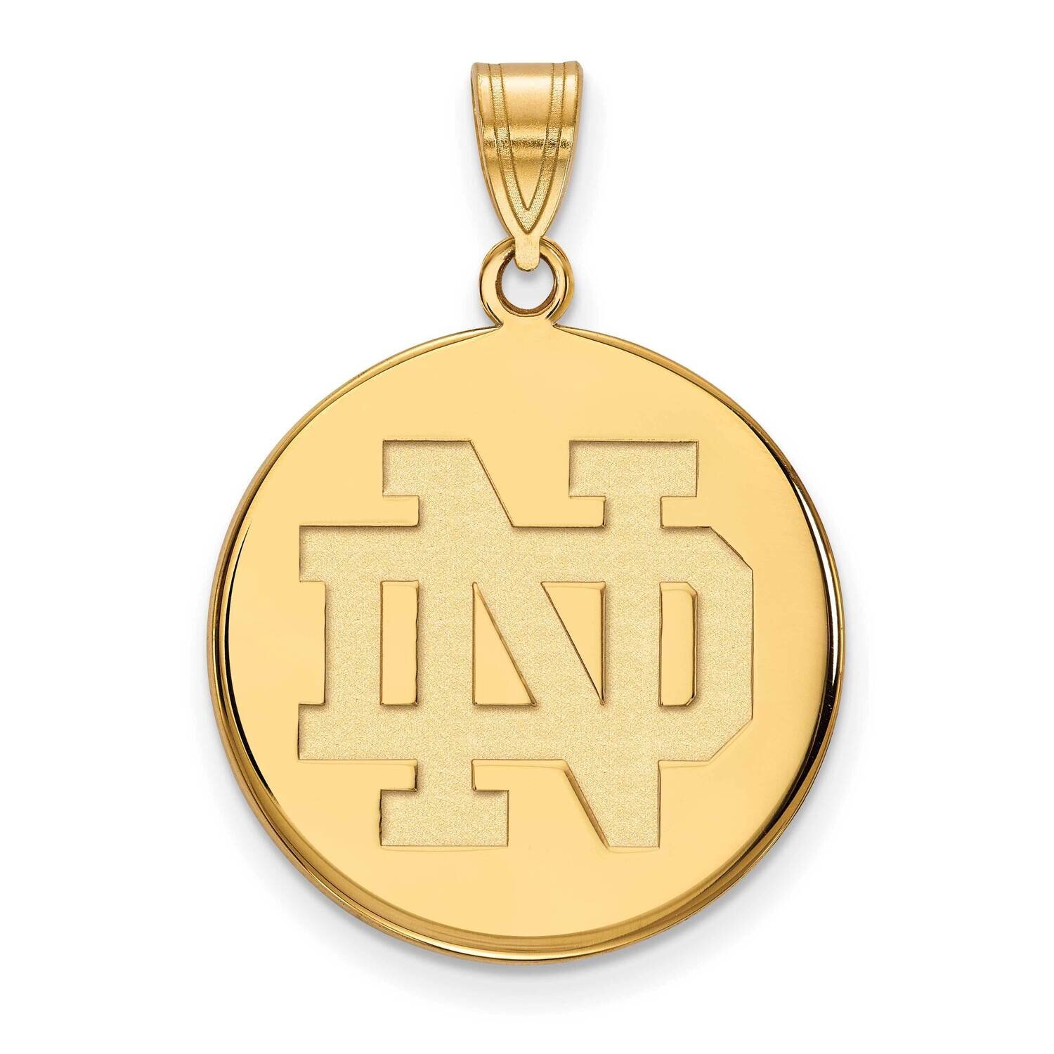 University of Notre Dame Large Disc Pendant 10k Yellow Gold 1Y039UND