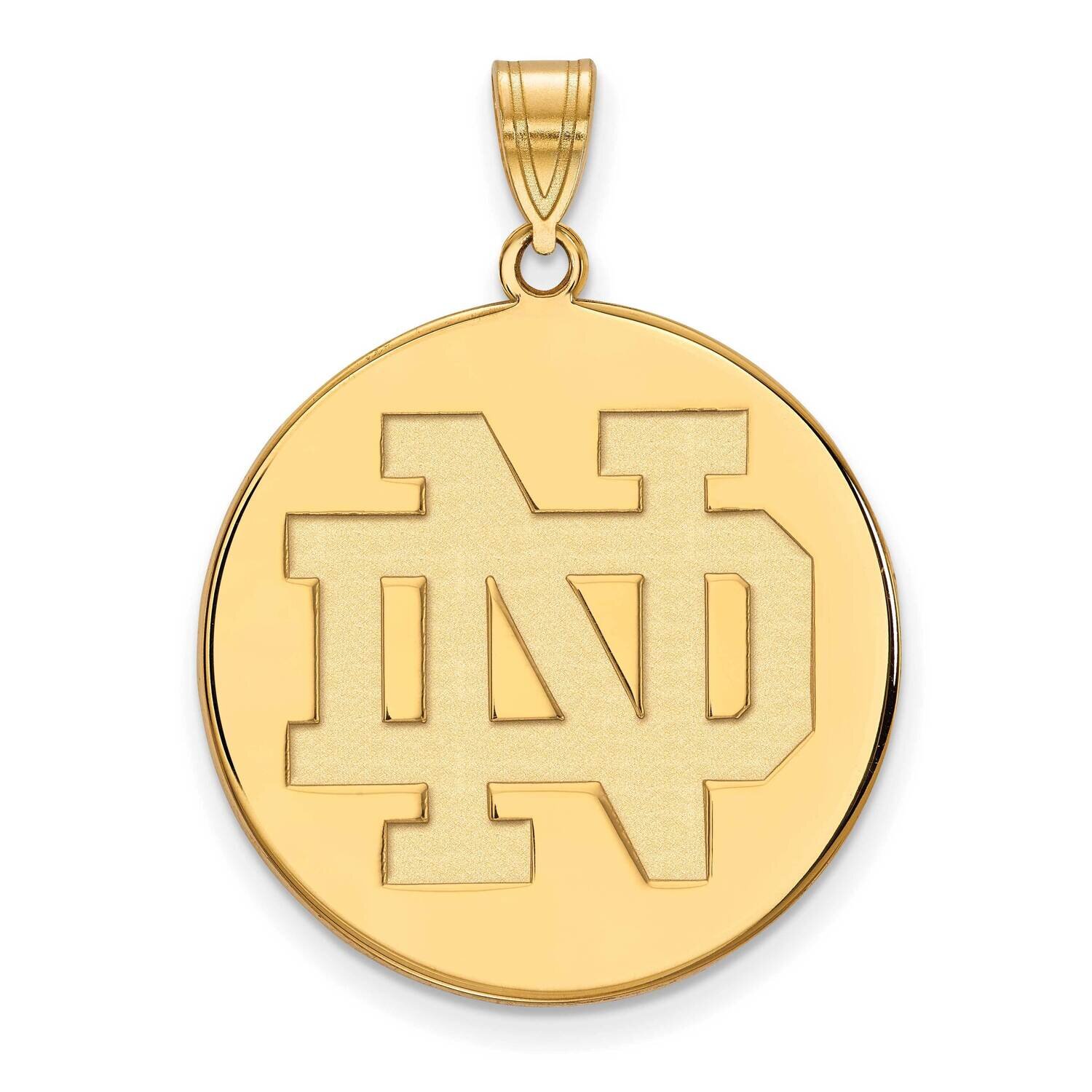 University of Notre Dame XLarge Disc Pendant 10k Yellow Gold 1Y041UND, MPN: 1Y041UND, 191101130960