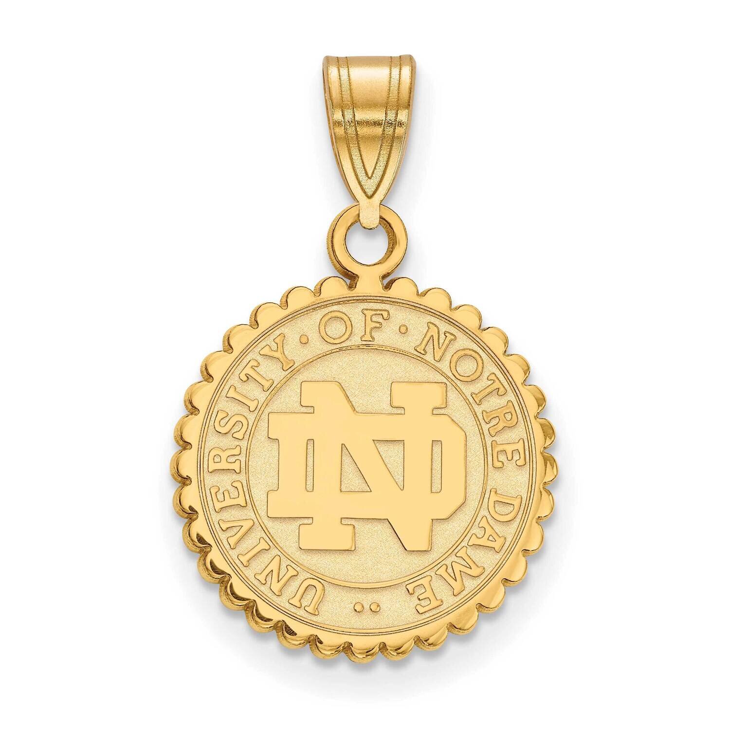 University of Notre Dame Medium Crest Pendant 10k Yellow Gold 1Y066UND, MPN: 1Y066UND, 191101129896