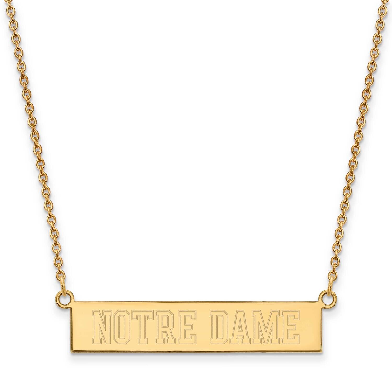 University of Notre Dame Small Bar Necklace 10k Yellow Gold 1Y071UND-18, MPN: 1Y071UND-18, 19110113…