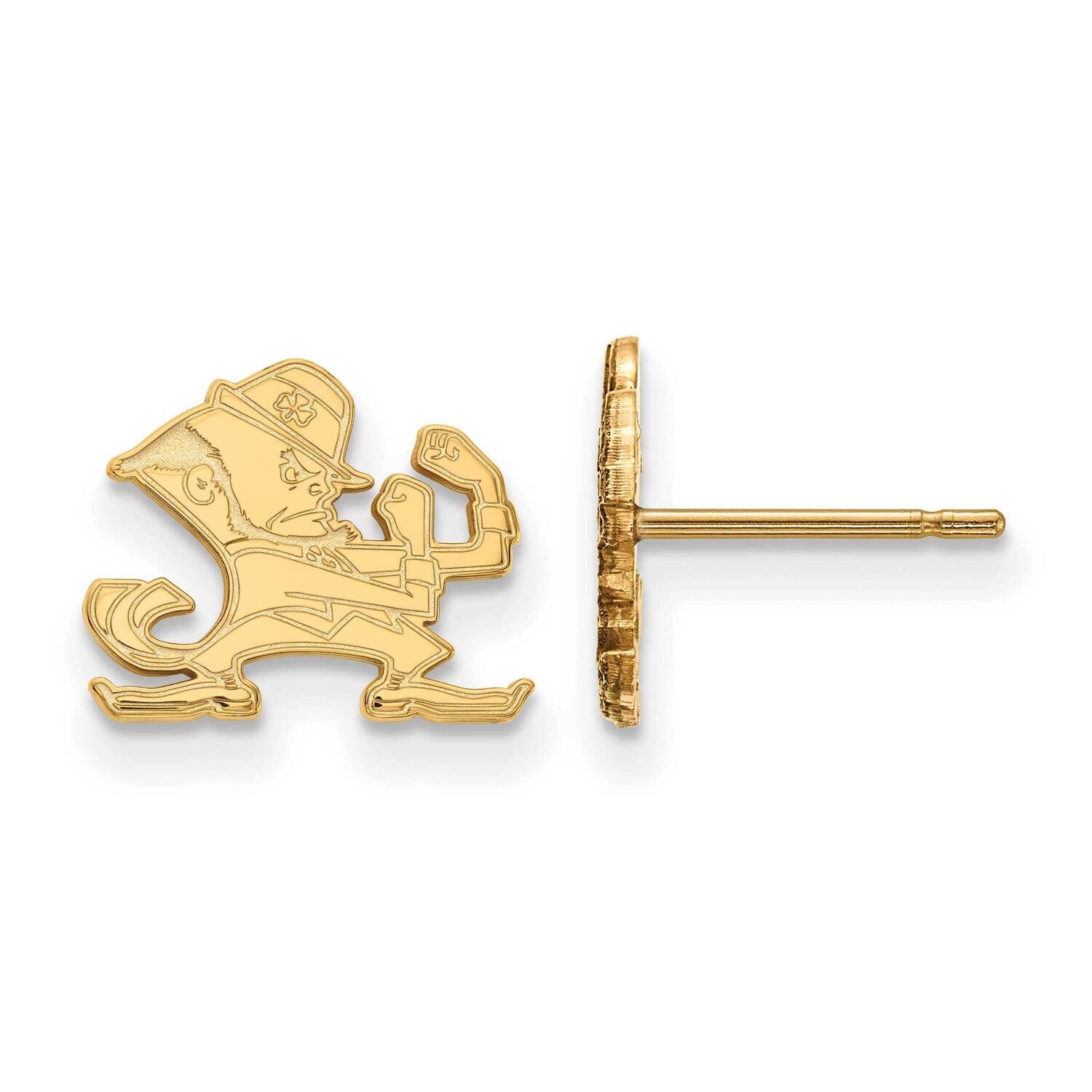 University of Notre Dame x-Small Post Earring 14k Yellow Gold 4Y050UND, MPN: 4Y050UND, 191101130274