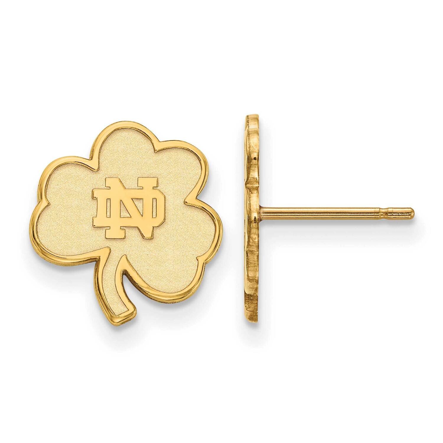 University of Notre Dame x-Small Post Earring 14k Yellow Gold 4Y065UND, MPN: 4Y065UND, 191101130311