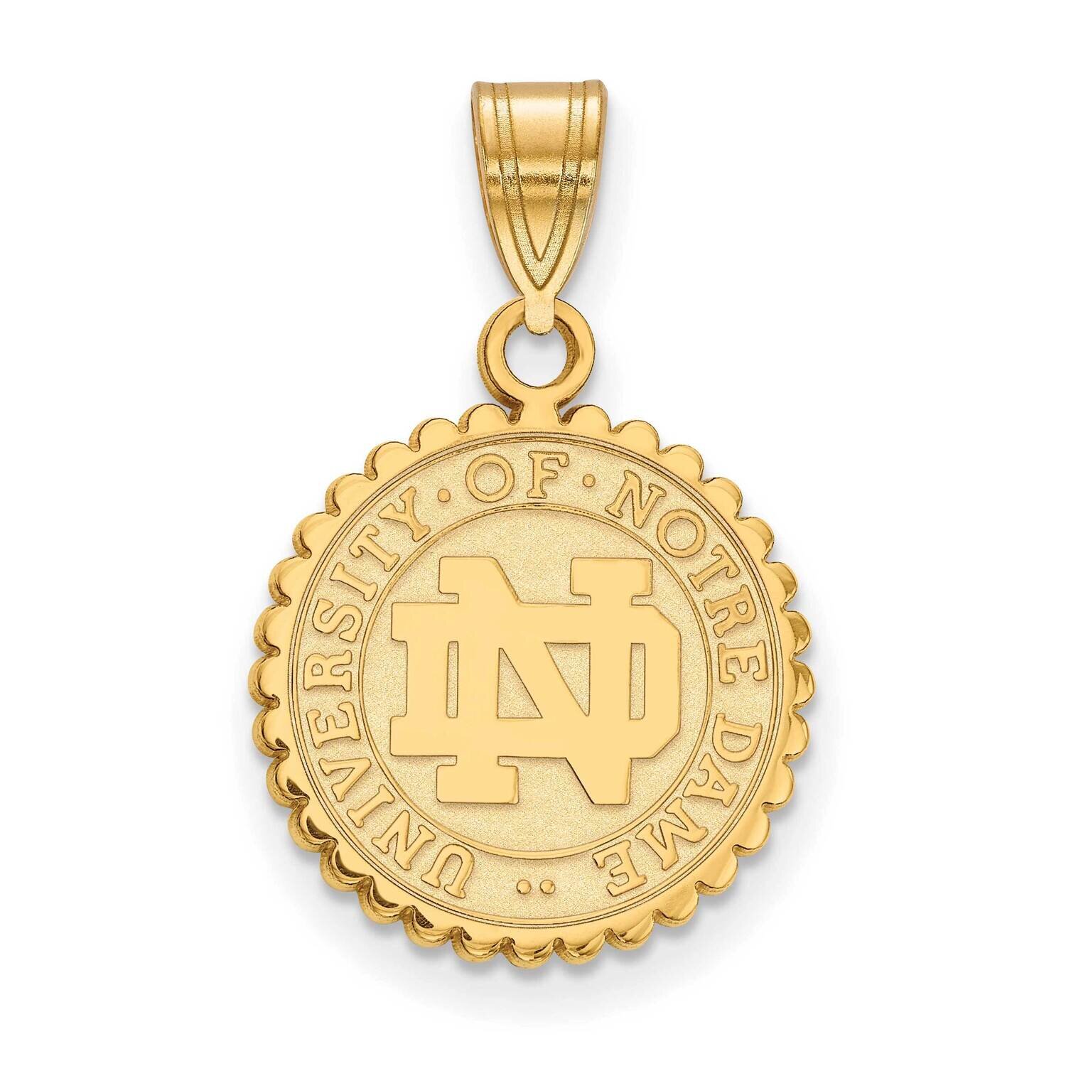 University of Notre Dame Medium Crest Pendant 14k Yellow Gold 4Y066UND