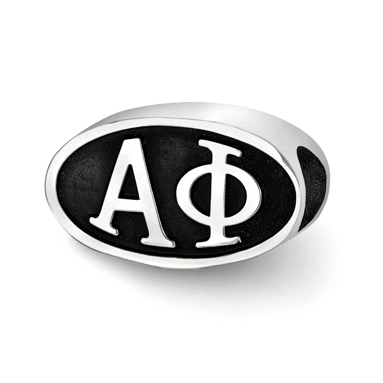 Alpha Phi Oval Letters Bead Silver Sterling APH002BD-SS