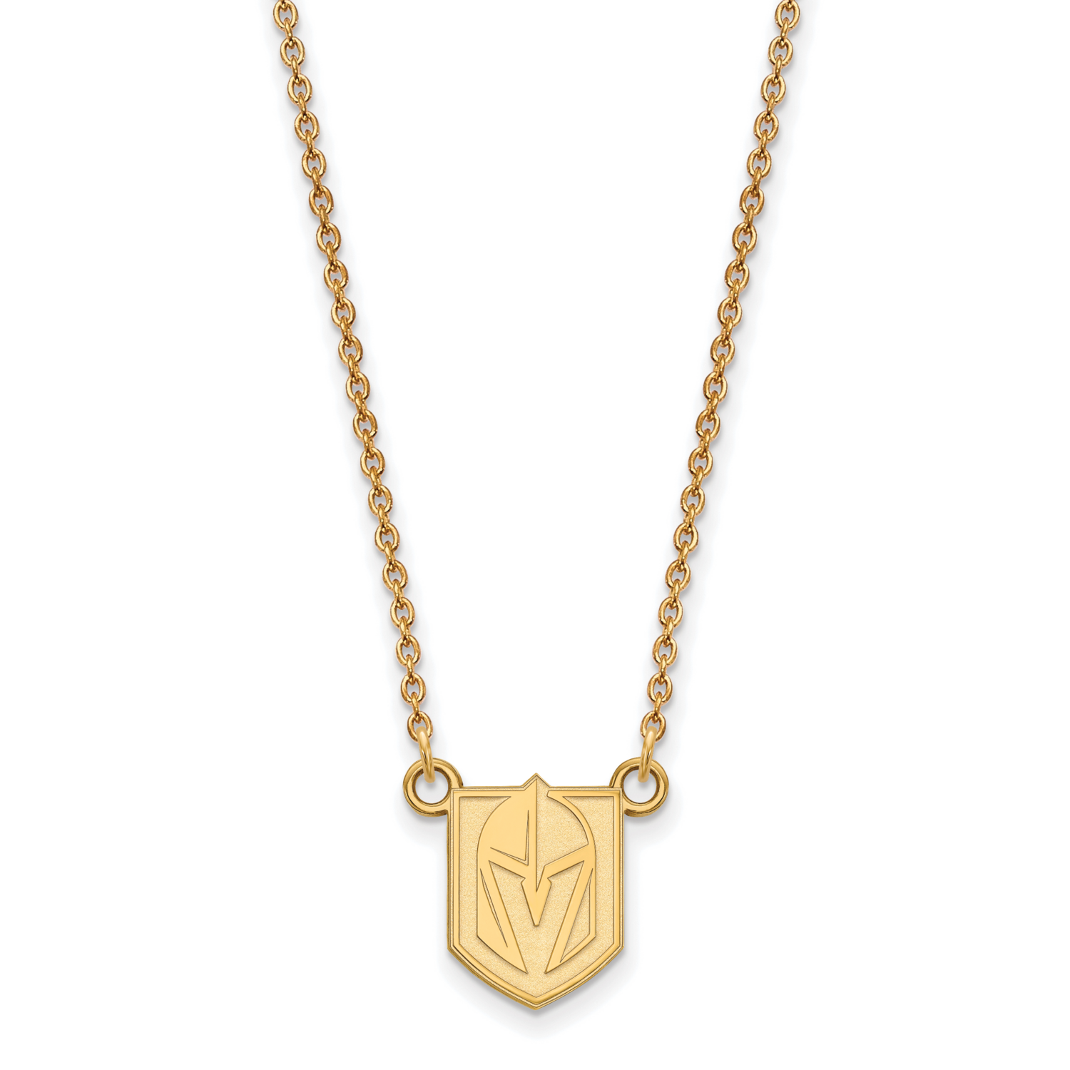 Vegas Golden Knights Small Pendant Necklace Gold-Plated on Sterling Silver GP007VGK-18