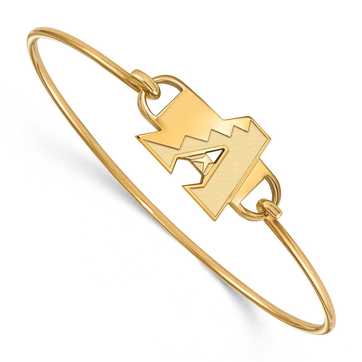 MLB Arizona Diamondbacks Small Center Wire Bangle Gold-Plated on Sterling Silver GP008DIA-7, MPN: G…