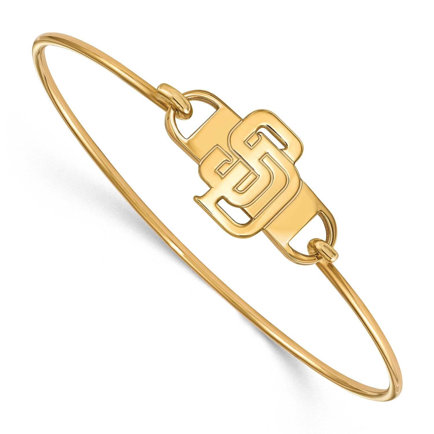 MLB San Diego Padres Small Center Wire Bangle Gold-Plated on Sterling Silver GP010PAD-7, MPN: GP010…