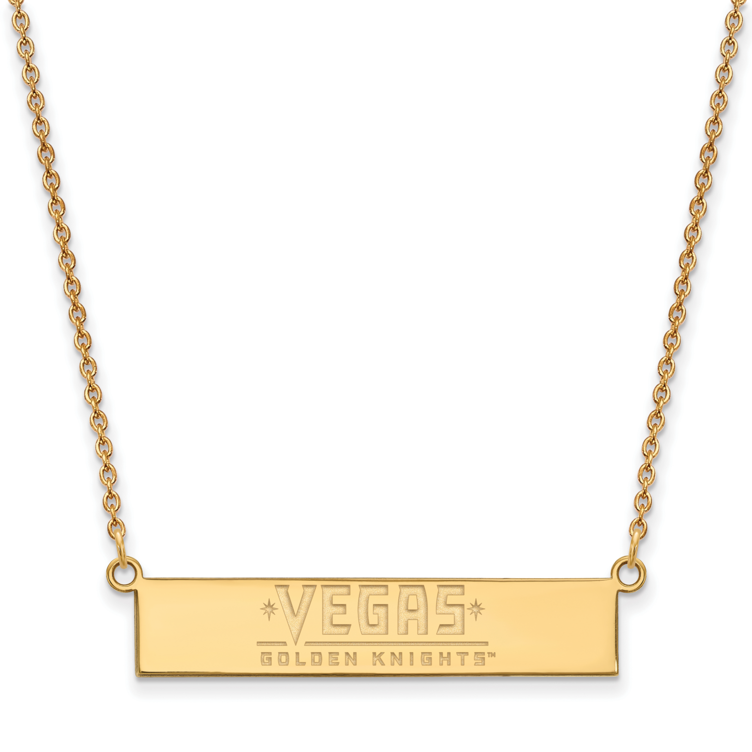 Vegas Golden Knights Small Bar Necklace Gold-Plated on Sterling Silver GP018VGK-18, MPN: GP018VGK-1…