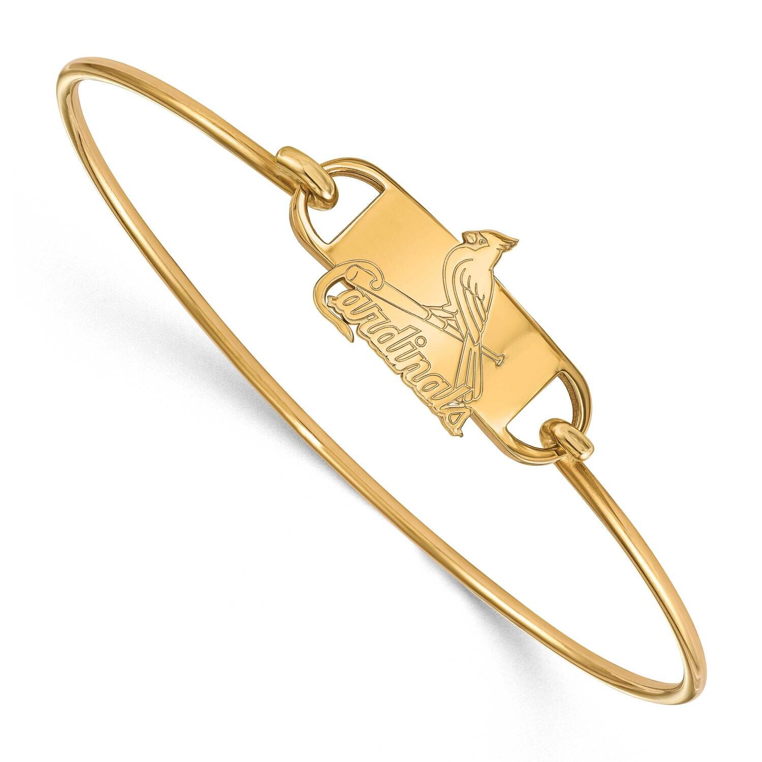 MLB St. Louis Cardinals Small Center Wire Bangle Gold-Plated on Sterling Silver GP020CRD-7, MPN: GP…