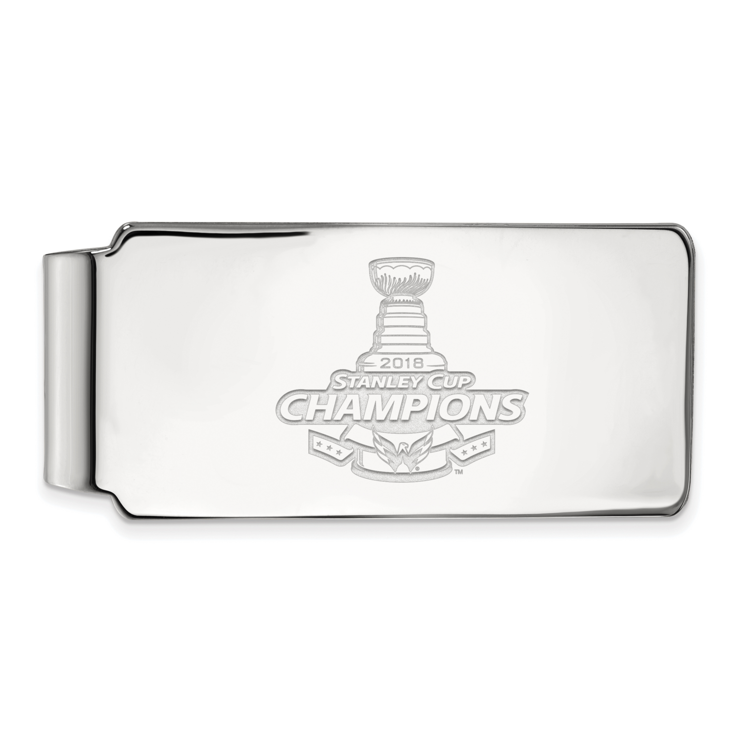 2018 Stanley Cup Champions Washington Capitals Money Clip Sterling Silver Rhodium-plated SS003CAP18