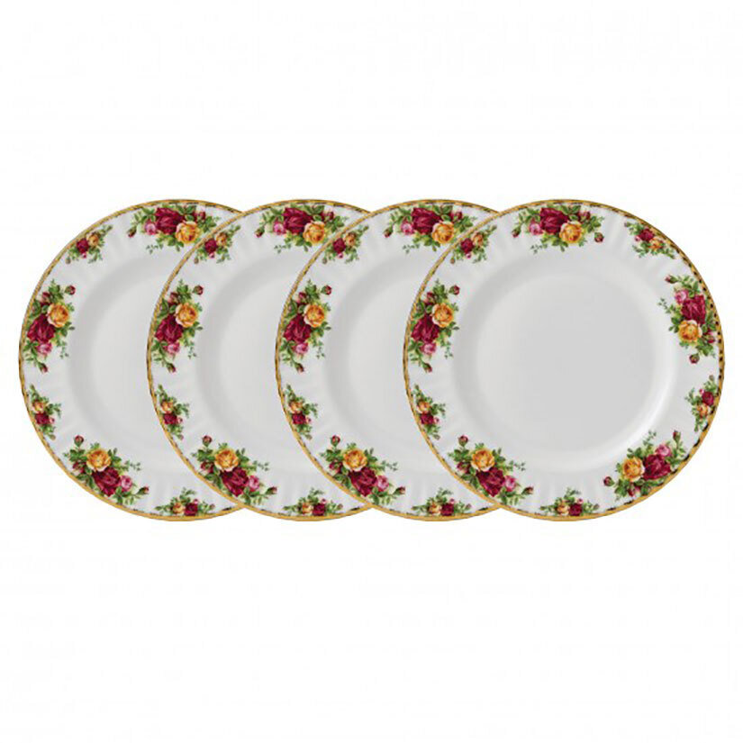 Royal Albert Old Country Roses Dinner Plate 10.5 Inch Set of 4