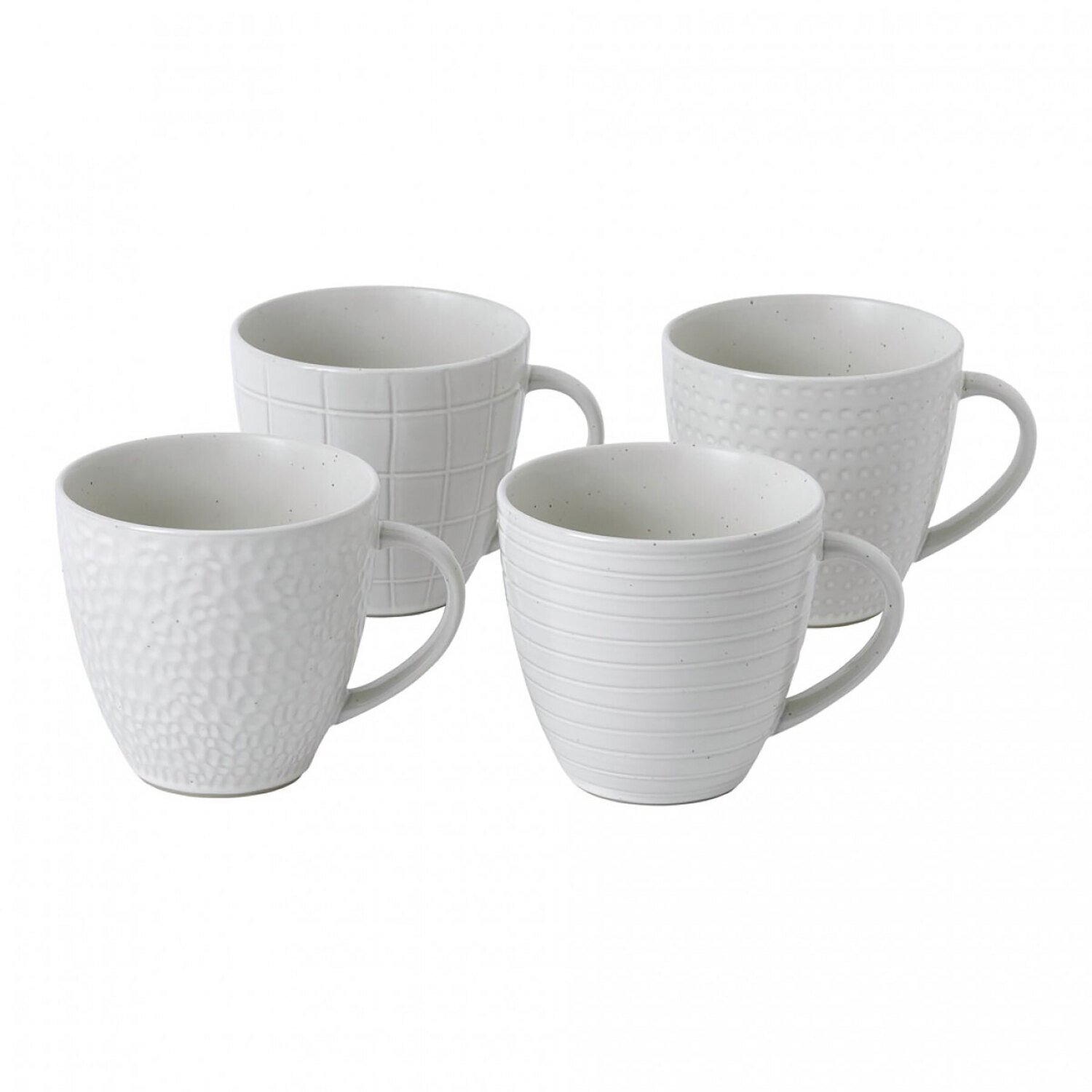 Royal Doulton Maze Grill White Mug 12.6 Oz Set of 4 Mixed, MPN: 40034482, 701587401739
