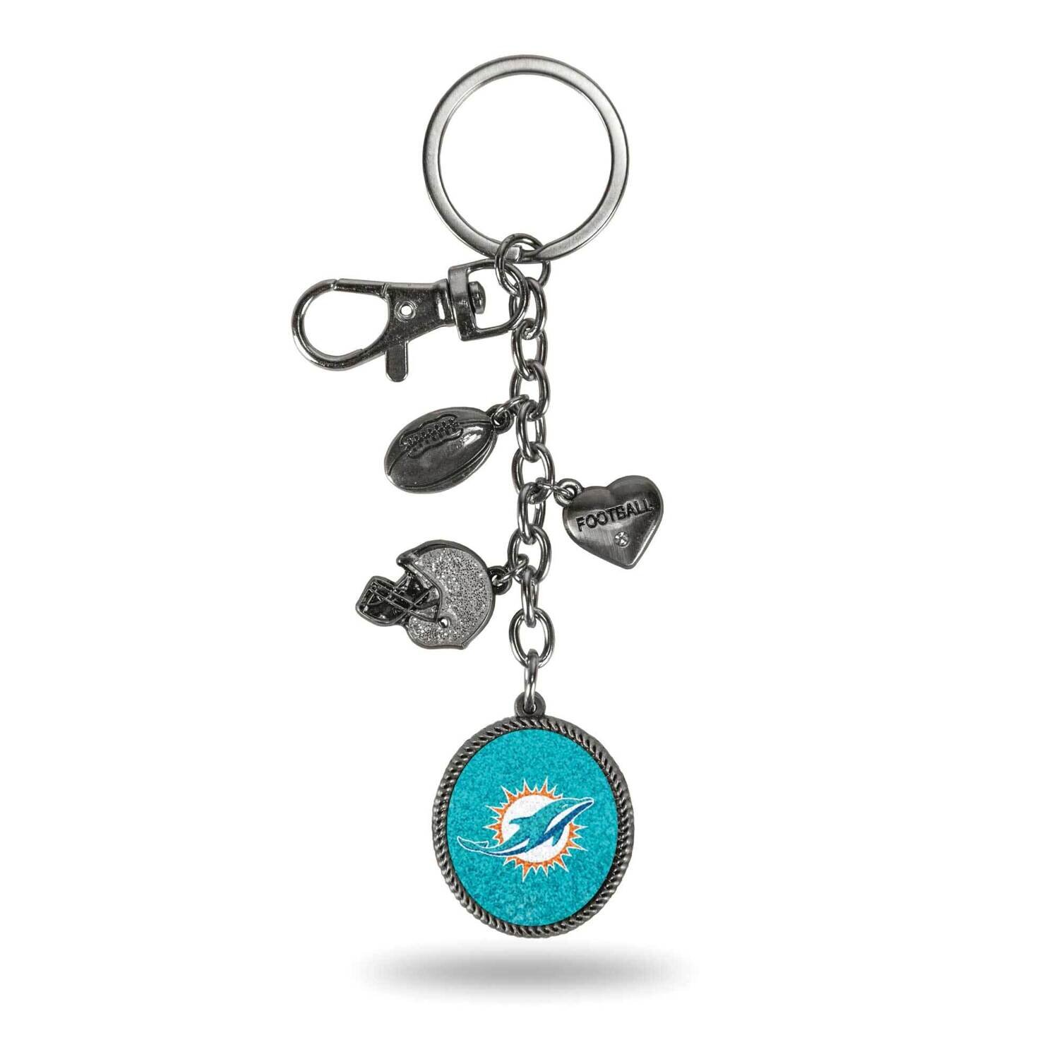 NFL Miami Dolphins Sparo Charm Key Ring GC6942