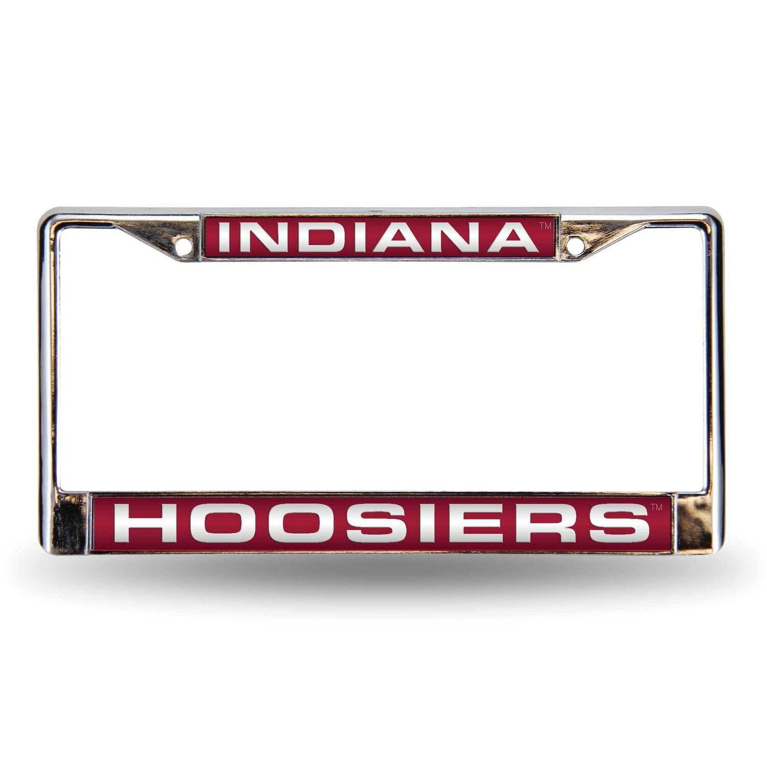 Collegiate Indiana U Red Laser Chrome Car License Plate Frame GC6971